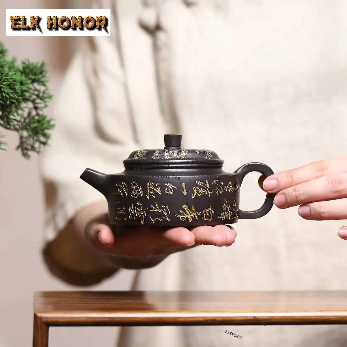

200ml Antique Yixing Purple Clay Teapots Artists Handmade De Zhong Pot Raw Ore Black Mud Kettle Chinese Zisha Tea Set Cha Gift