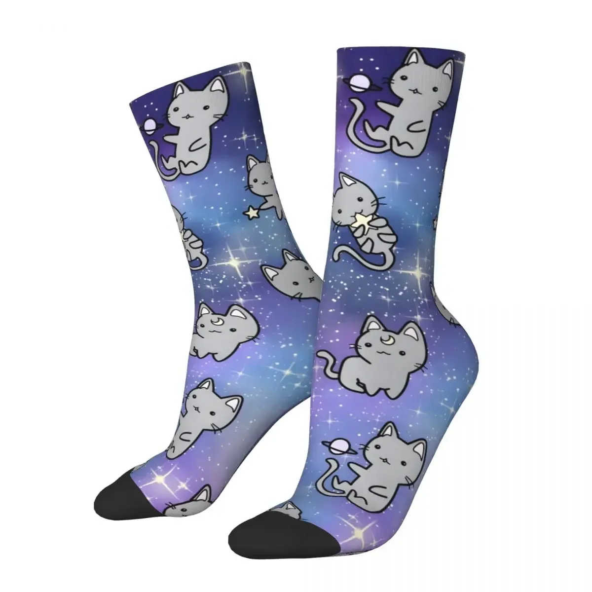 

Cute Men's Socks Retro Harajuku Space Galaxy Street Style Novelty Casual Crew Sock