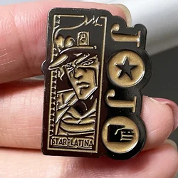 Jotaro Kujo Badge JoJos Bizarre Adventure Stardust Crusaders Pin Star Platinum Brooch Anime Manga Fans Cool Epic Art Collection