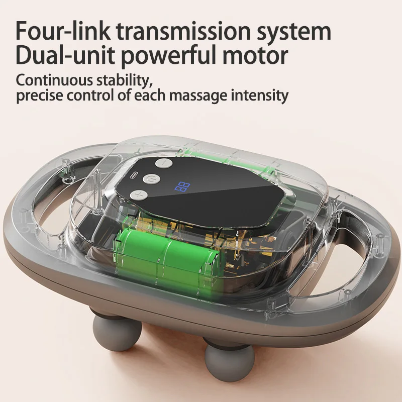 مسدس تدليك كهربائي بستة رؤوس ، شاشة LCD ، لاسلكي ، احترافي ، استرخاء العضلات ، الساقين ، الخصر ، الظهر ، كامل الجسم ، مدلك