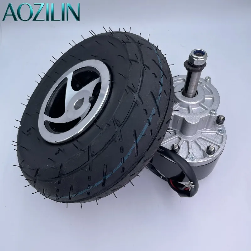 AOZILIN 10 Inch 24V 250W Hub Motor Rear Wheel Assembly, 3.00-4 Pneumatic Tire With Steel Rim for Elderly Mobility Scooter