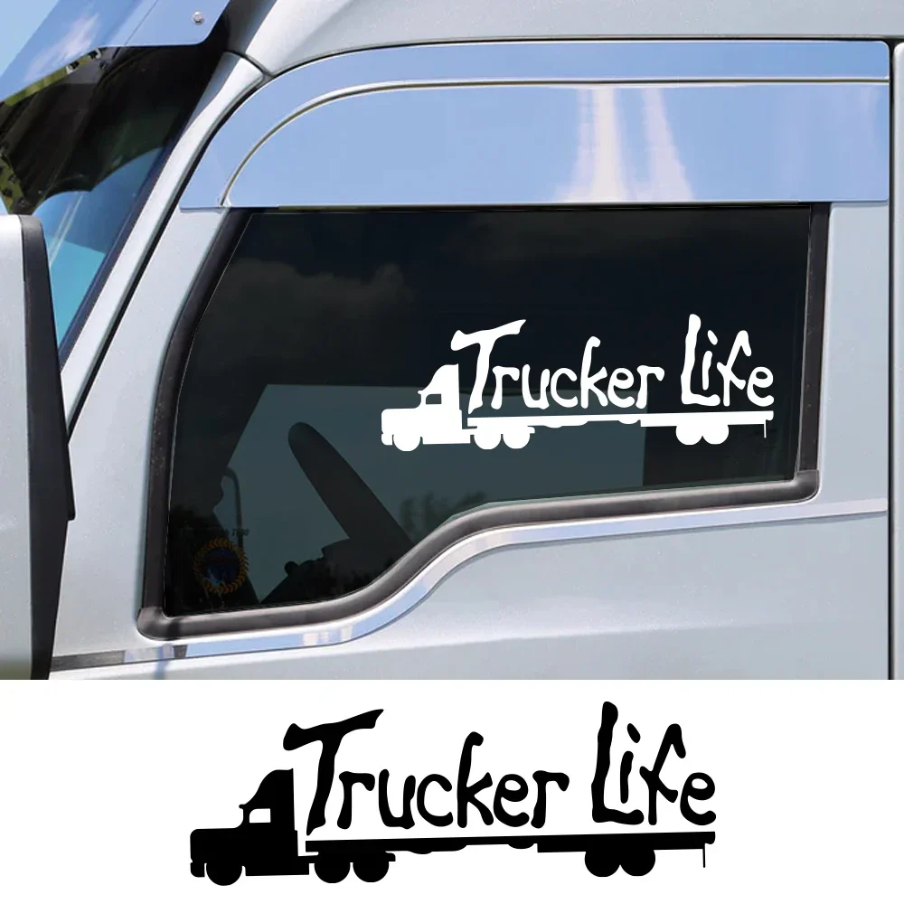 Trucker Life Sticker Truck Windows Body Side Decal for Kenworth T680 W900 Mack Anthem Freightliner Cascadia Peterbilt 579 389