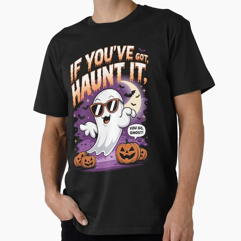 Vibes Spooky Lovers Print Halloween Gift T Shirt Funny Spooky Boo Cute Ghost Lover Tee Unisex Trick or Treat Costume Party