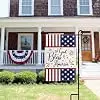 AIBIIN 4th of July Garden Flag, Independence Day God Bless America Yard Outdoor Decoration for Outside Double Sided American jjp