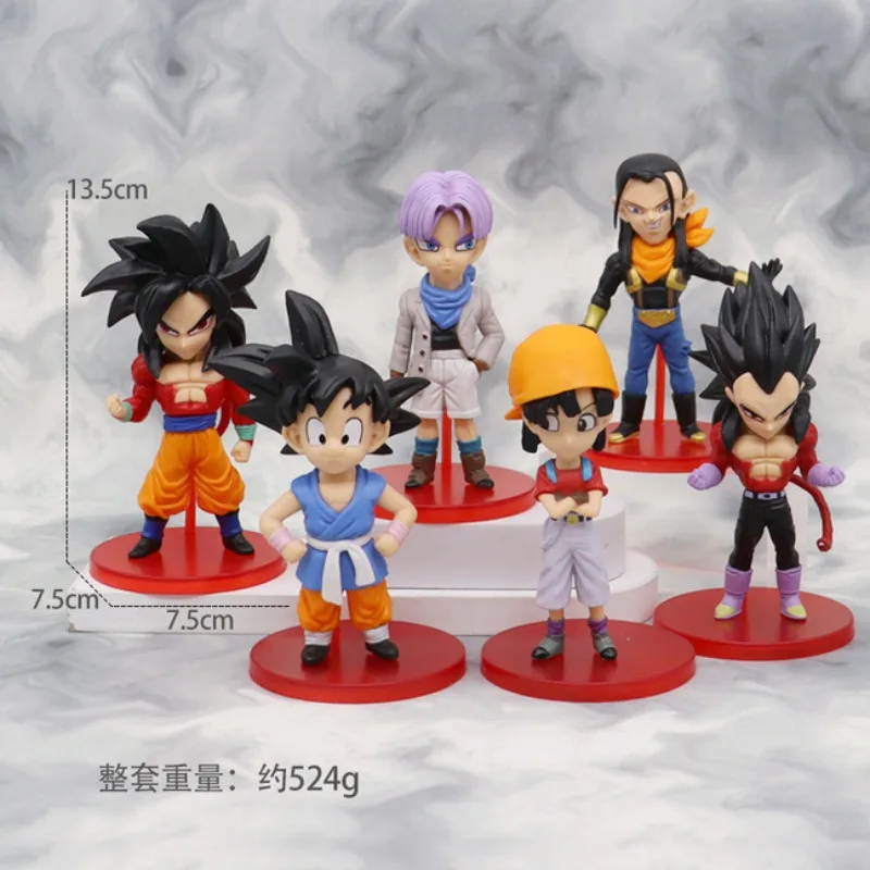 Dragon Ball anime figura d'azione Goku Vegeta Torankusu Goten torta ornamento Figurine Modello Collezione di statue Decorazione Giocattoli Regali