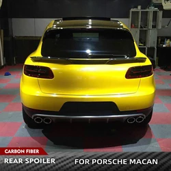 Car Rear Middle Trunk Spoiler Boot Wing Spoiler For Porsche Macan 2014 2015 2016 2017 Carbon Fiber Rear Trunk Spoiler Boot Lip