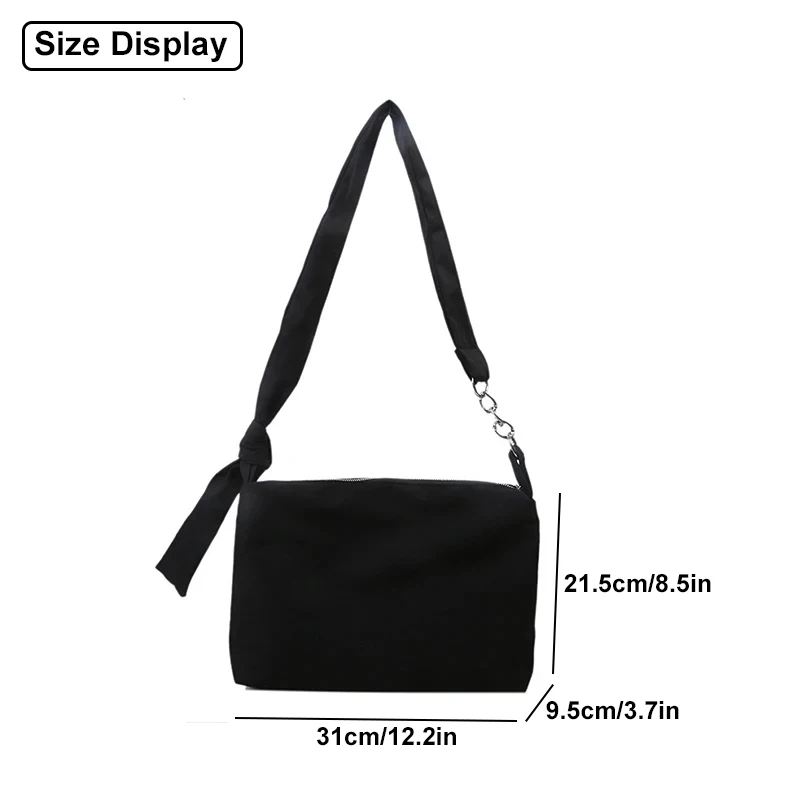 JIOMAY czarna torba na ramiฤ markowe torebki Shopper dziewczฤcy ลaลcuszek odpinany regulowany pasek Messenger nylonowe torby typu Crossbody