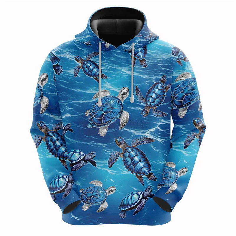 

Beach Turtle 3D Printed Hoodies For Men Clothes Casual Starfish Graphic Sweatshirts Sea Animal Pullovers Hawaiian Kids Tracksuit