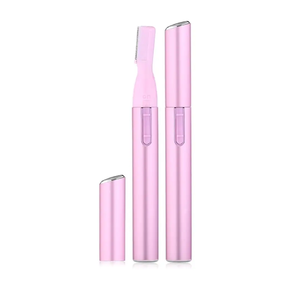 เครื่องกันคิ้วไฟฟ้าแบบใหม่ อัตโนมัติ ชาร์จผ่าน USB กำจัดขนบนใบหน้า สีชมพู เครื่องโกนคิ้วขนาดเล็ก