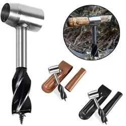 Outdoor Multifunctional Survival Drill Woodworking Hand Drill Support Hole Maker Drill Manual Auger Camping Handmade Drill Bit