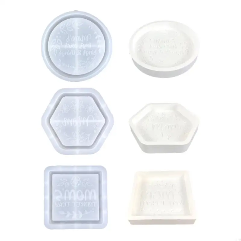 

H9ED Декоративное лоток Силиконовая плесень круглый блюдо эпоксидные плесени гипс -цементная форма