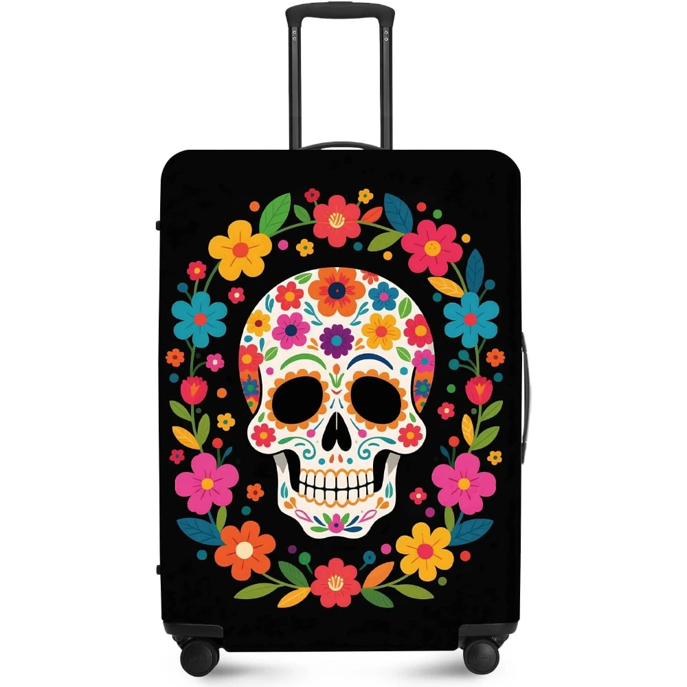 

Чехол для дорожного багажа Day of Dead Skull, защита для чемодана, чехол для чемодана, защита от царапин, растягивающийся чемодан, путешествия