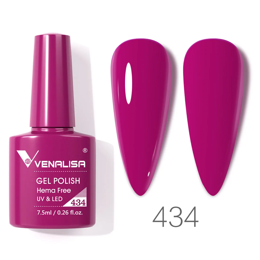 Venalisa Nagel-Gel-Nagellack, 7,5 ml, HEMA-FREI, Soak Off UV-LED-Gel-Lack, vollständige Abdeckung, super Textur, wunderschöne Nagel-Maniküre