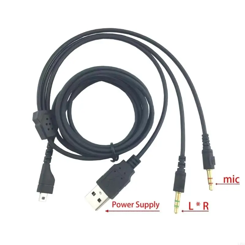 L4MA Remplacement RVB PC USB Cordon séparateur câble microphone USB 3,5 mm pour arctis 3 5 7