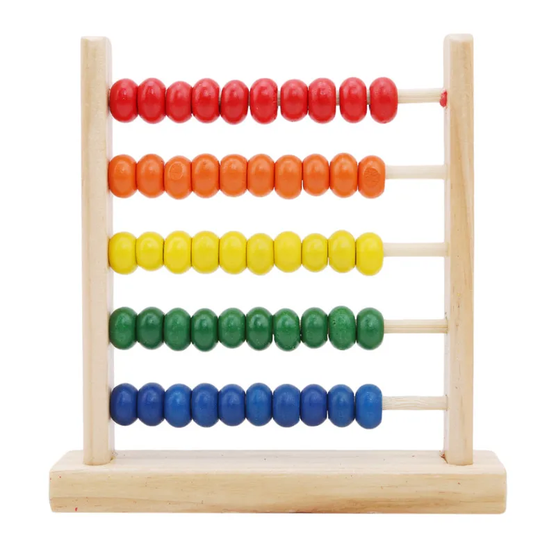 Mini boulier en bois pour enfants, jouet d'apprentissage précoce des maths, comptage des nombres, perles de calcul, boulier Montessori dos