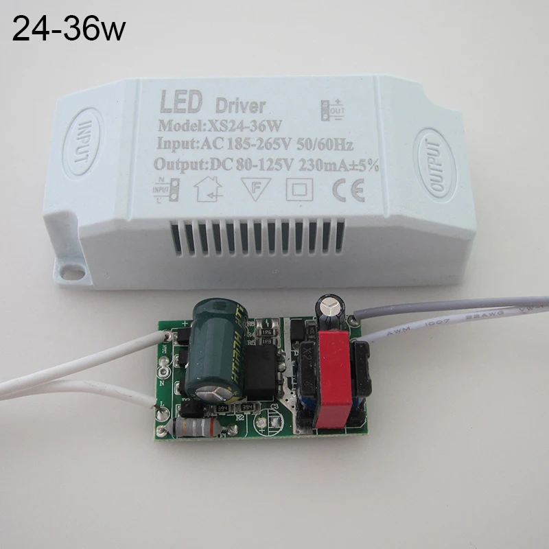 AC176-265V LED Driver Segmented Ceiling Lamp Light Transformer Constant Current Power Supply 24-36W/36-48W/36-50W 230mA