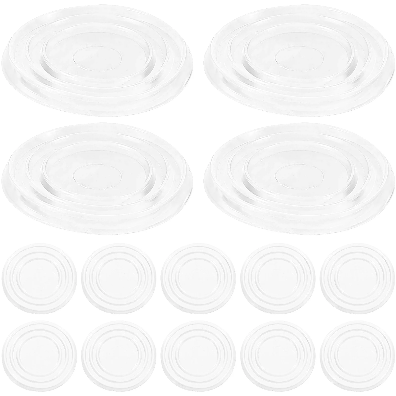 

25 Pcs Anti-slip Rubber Gasket Furniture Bumper Pads Glass Cover Damper Table Bumpers Washer Tabletops Suction Tea