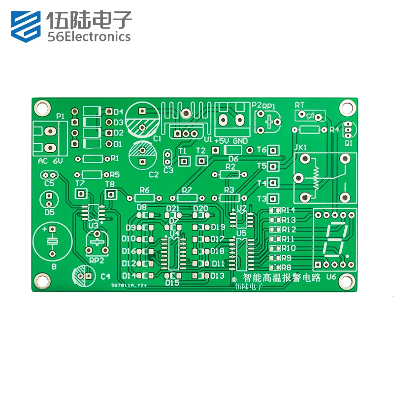 Kit de Circuit imprimé d'alarme haute température intelligent, assemblage et soudage de composants électroniques