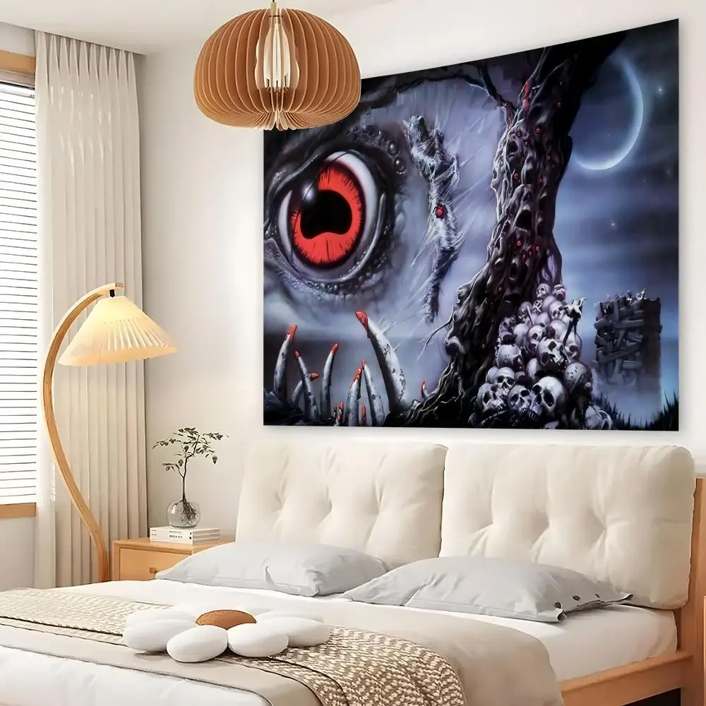 Dios Heavy Metal Rock Band Music Tapestry Custom Living Bedroom Party Dormitory Interior Wall Bohemian Decoration Attached Clip