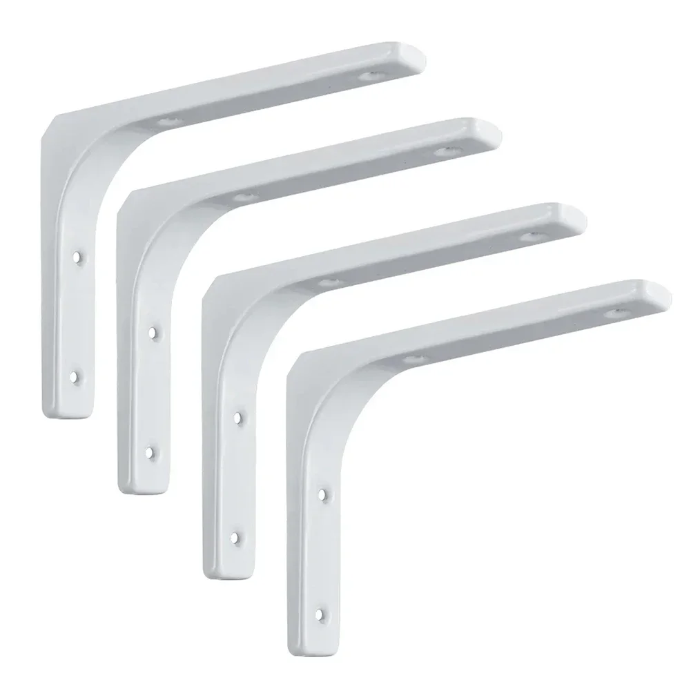 4PCS Shelf Bracket Triangular Support Shelf Support Furniture Wall Mount Bracket L Shaped Stainless Steel  Fixed Connector