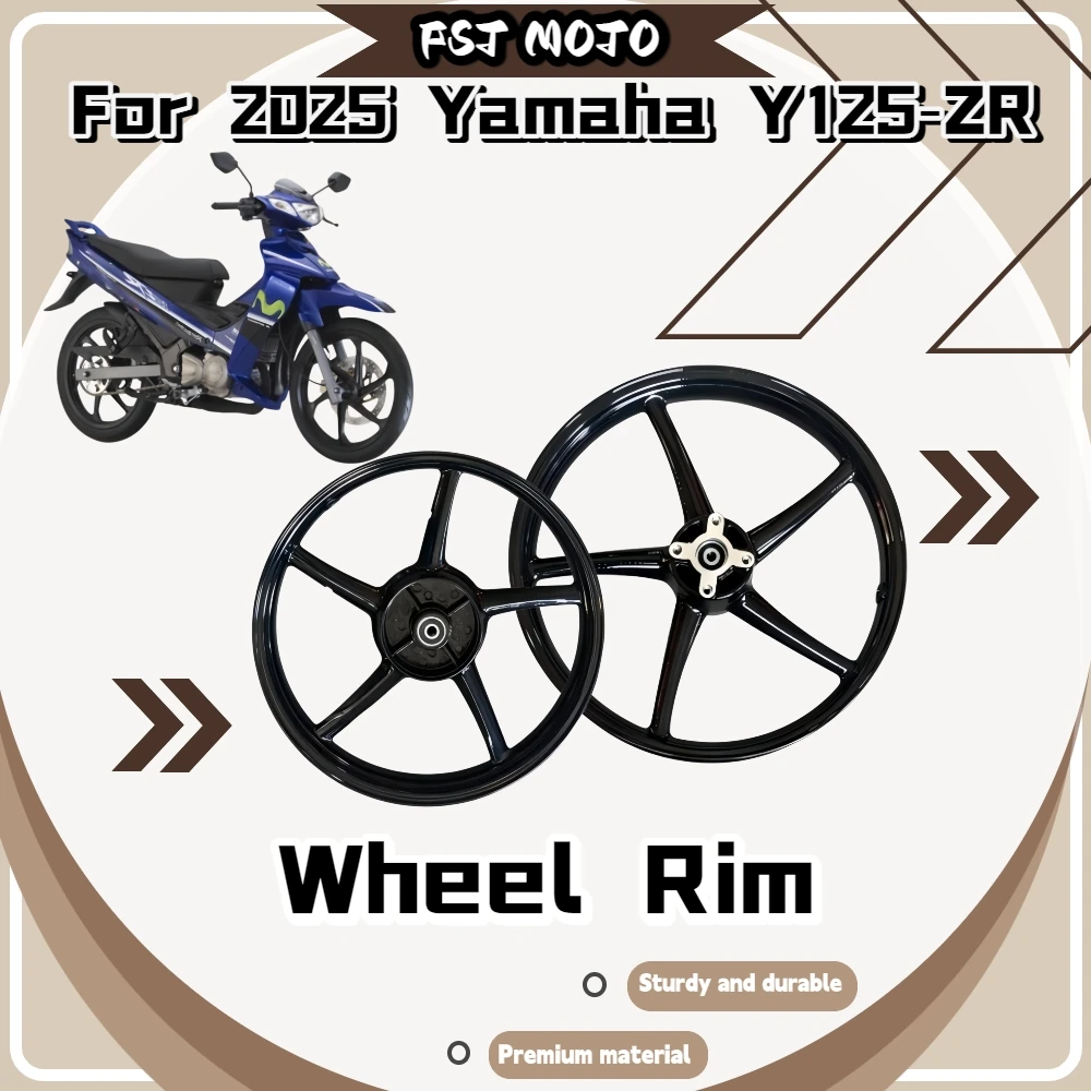 For 2025 Yamaha Y125‑ZR 17Inch 4‑Spoke Alloy Wheel Hub Drum‑Brake Rim Anti‑Corrosion Fine‑Craftsmanship Stable‑Riding Mod Parts