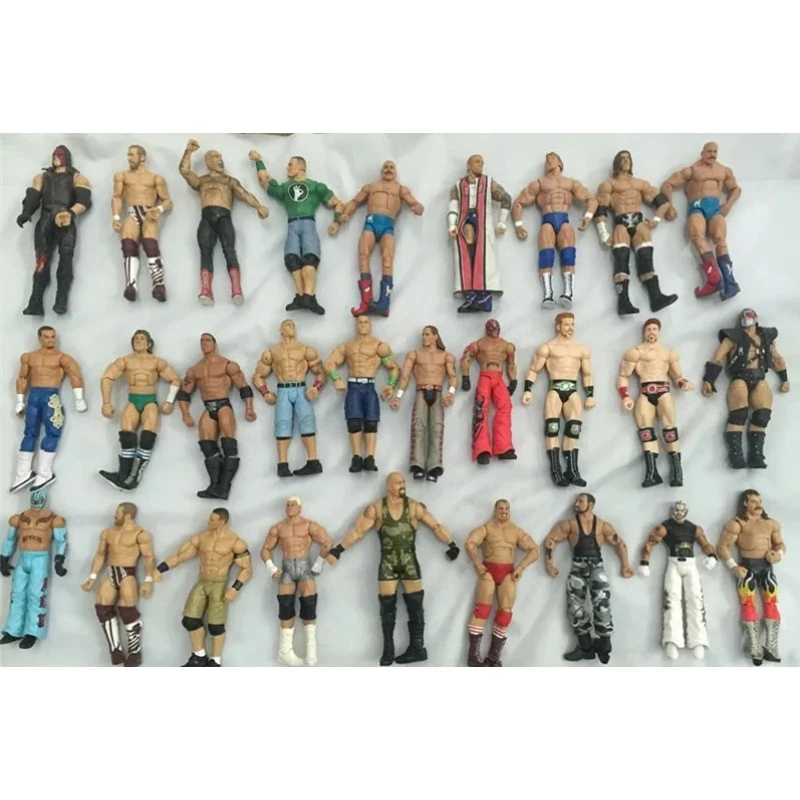 10Pcs/Lot 18cm Wrestling Gladiators Wrestler Figures Statue Movable Joint Model Toy Random Style Desktop Home Decor Ornament