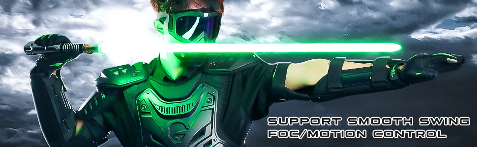 DAMIENSABER Luke Skywalker Replik Hochpräzises Lichtschwert 9 Soundeffekte Unendliche Farbwechsel RGB Basisbeleuchtete Version – Detail 3