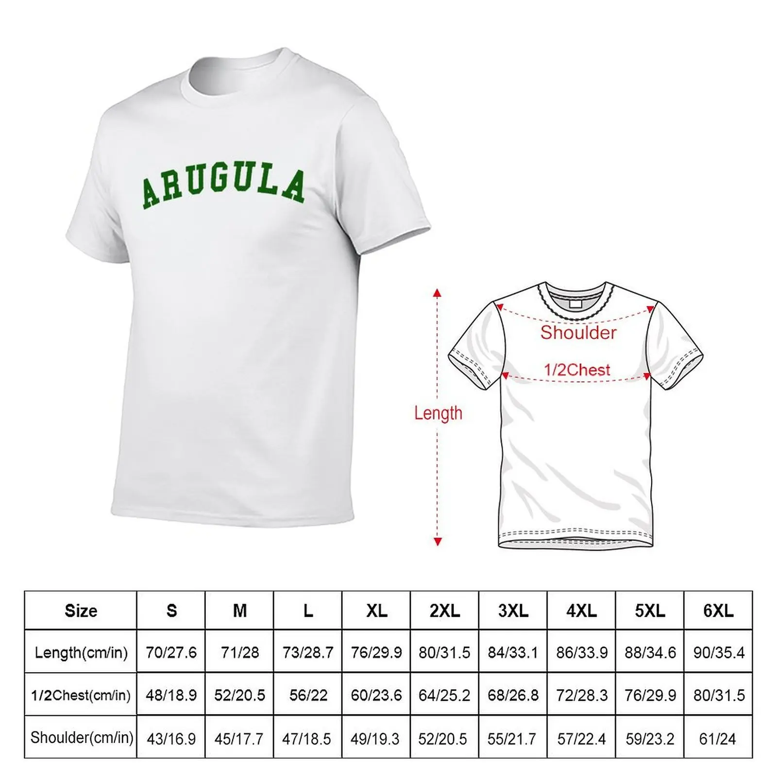 Arugula College University Graduate T-Shirt anime tshirt man t shirts cotton T-Shirt