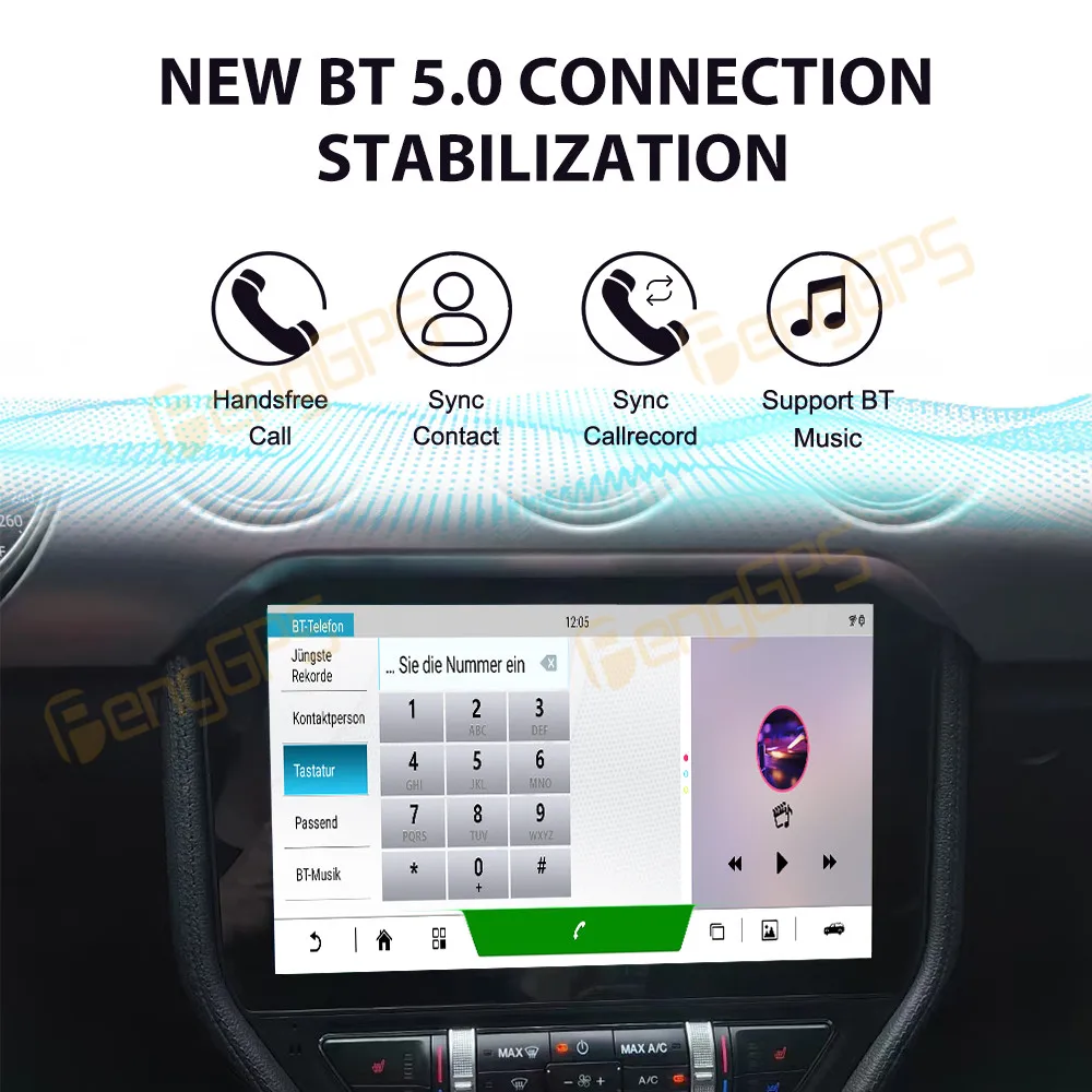 11.5 ''أندرويد 13 راديو السيارة لتحديد المواقع والملاحة لفورد موستانج 2013-2018 مشغل وسائط متعددة شاشة تعمل باللمس ستيريو السيارات Carplay DSP BT