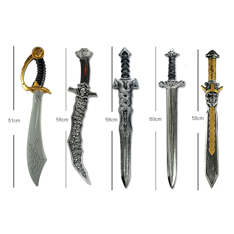 Cosplay Pirate Sword Halloween Party armi medievale Vintage Knight Plastic Hollow Toy Knife And Swords Horror Skull saber