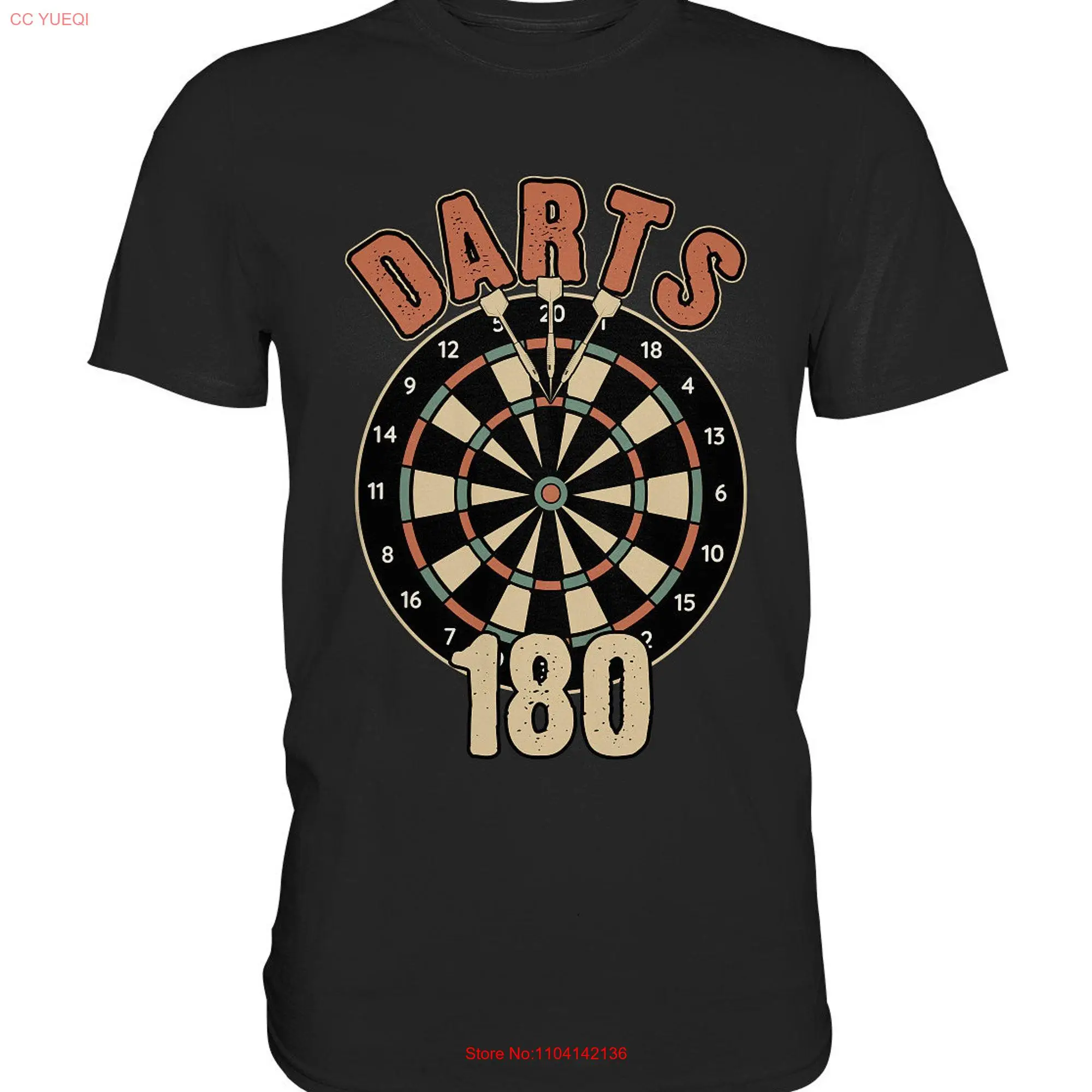 Retro Darts Saying Tournament 180 One Hundred and Eighty T Shirt long or short sleeves