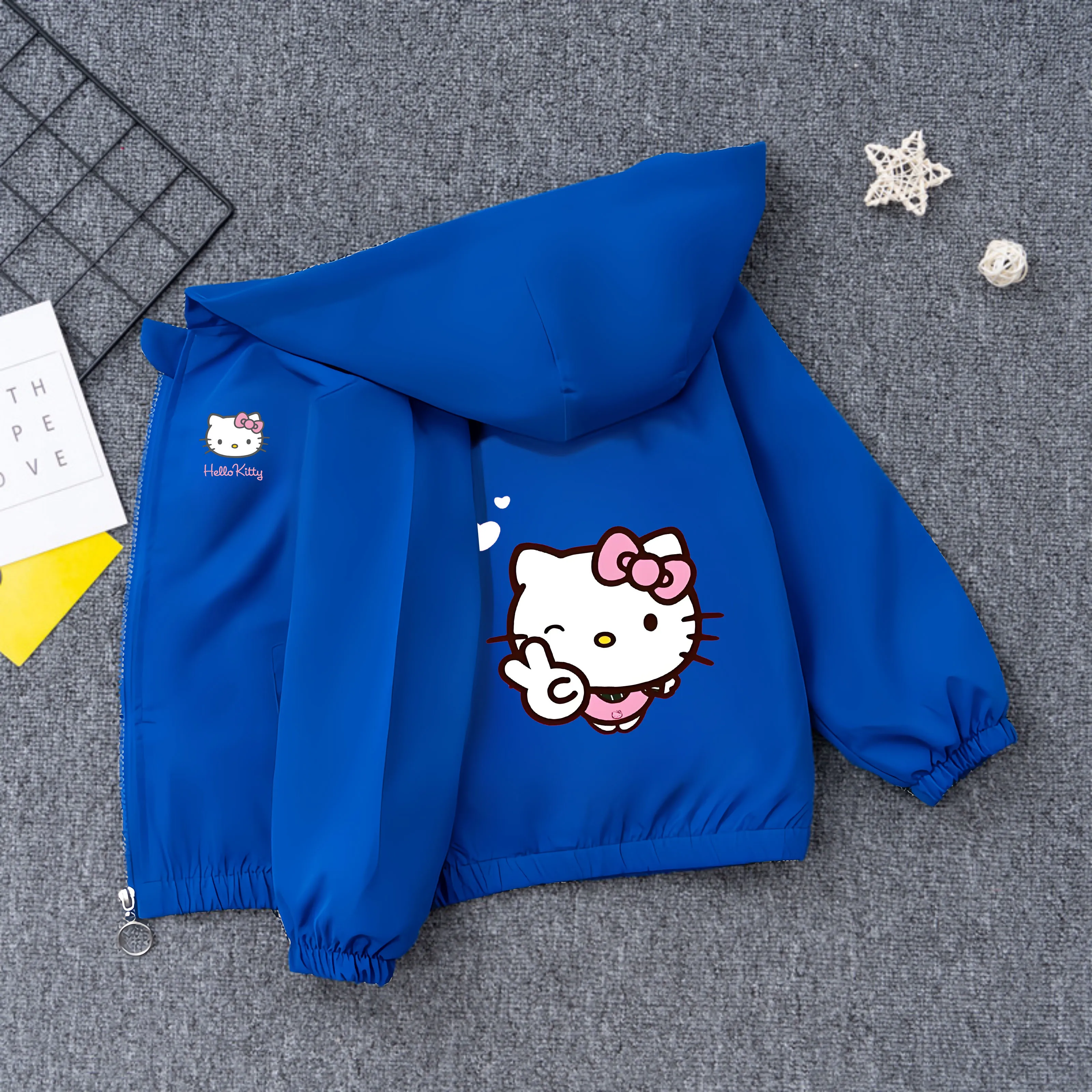 Kinder-Freizeitjacke mit Reißverschluss, Windbreaker für Frühling und Herbst, bequeme Passform für Kinder. – Detail 3