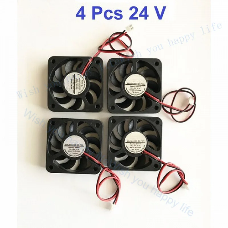 LL 4pcs  for QT 5010 24V 50mm Cooling Computer Fan 50x50x10mm DC 3D Printer 2-Pin 0.1A