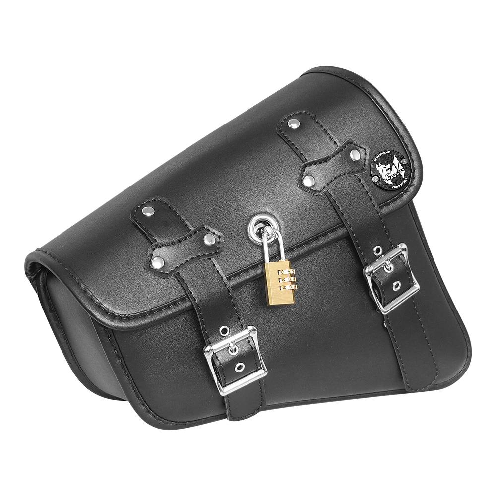 Motorcycle Side Bags Swingarm Bag For Sportster Iron 883 1200 Street 750 For Honda Rebel CMX500 For Rebel 300 Waterproof Leather