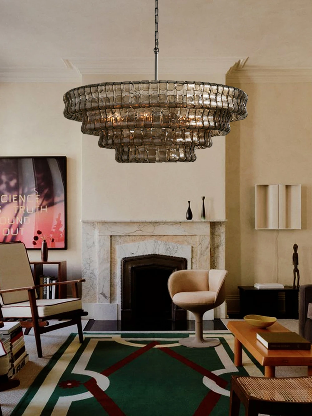 Murano Design Dimmable LED 2-5 Tier Chandelier