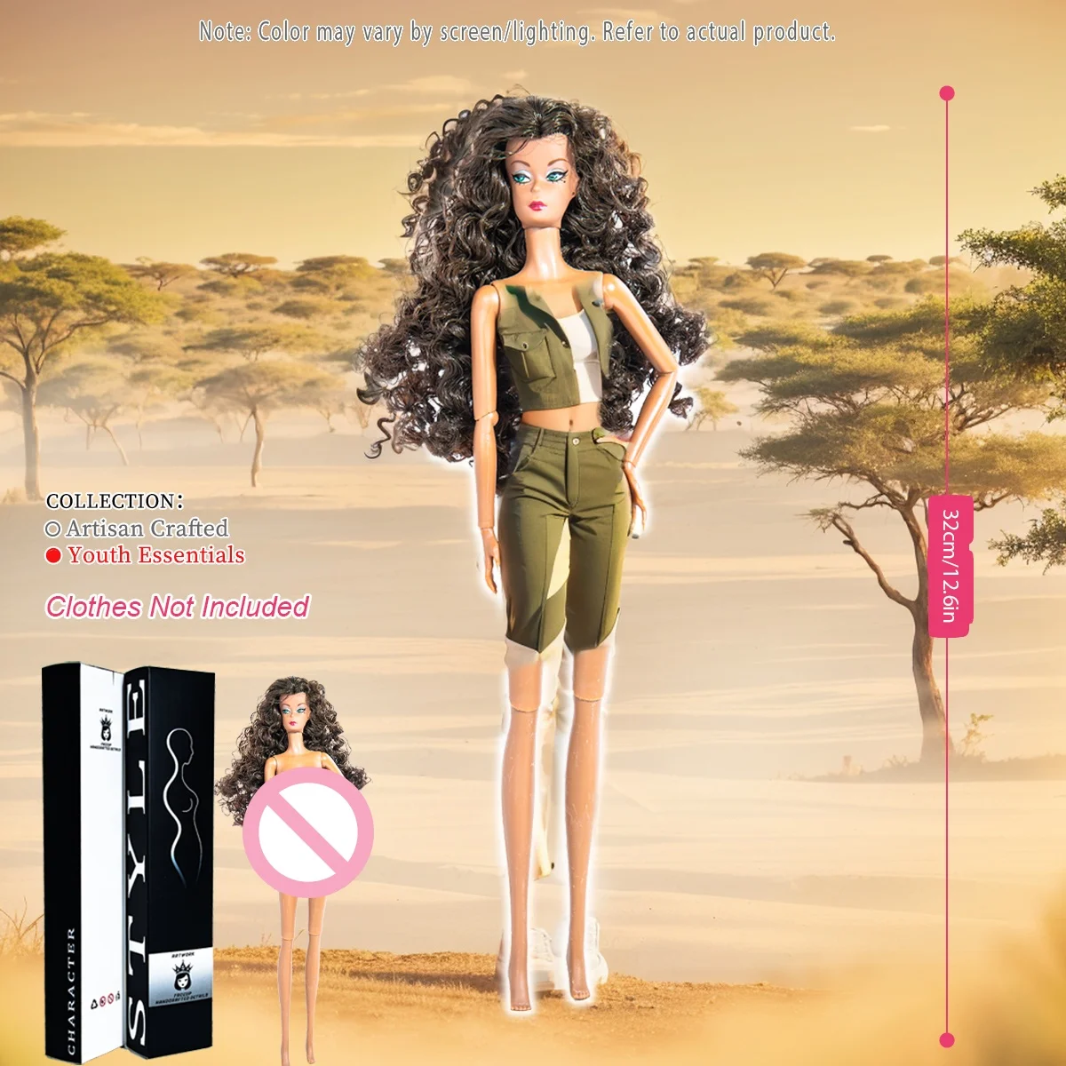 

Коллекционная фигурка 12,6 дюйма 1/6, супермодель, 12-суставная шарнирная кукла с реалистичным макияжем, профессиональный BJD/MJD