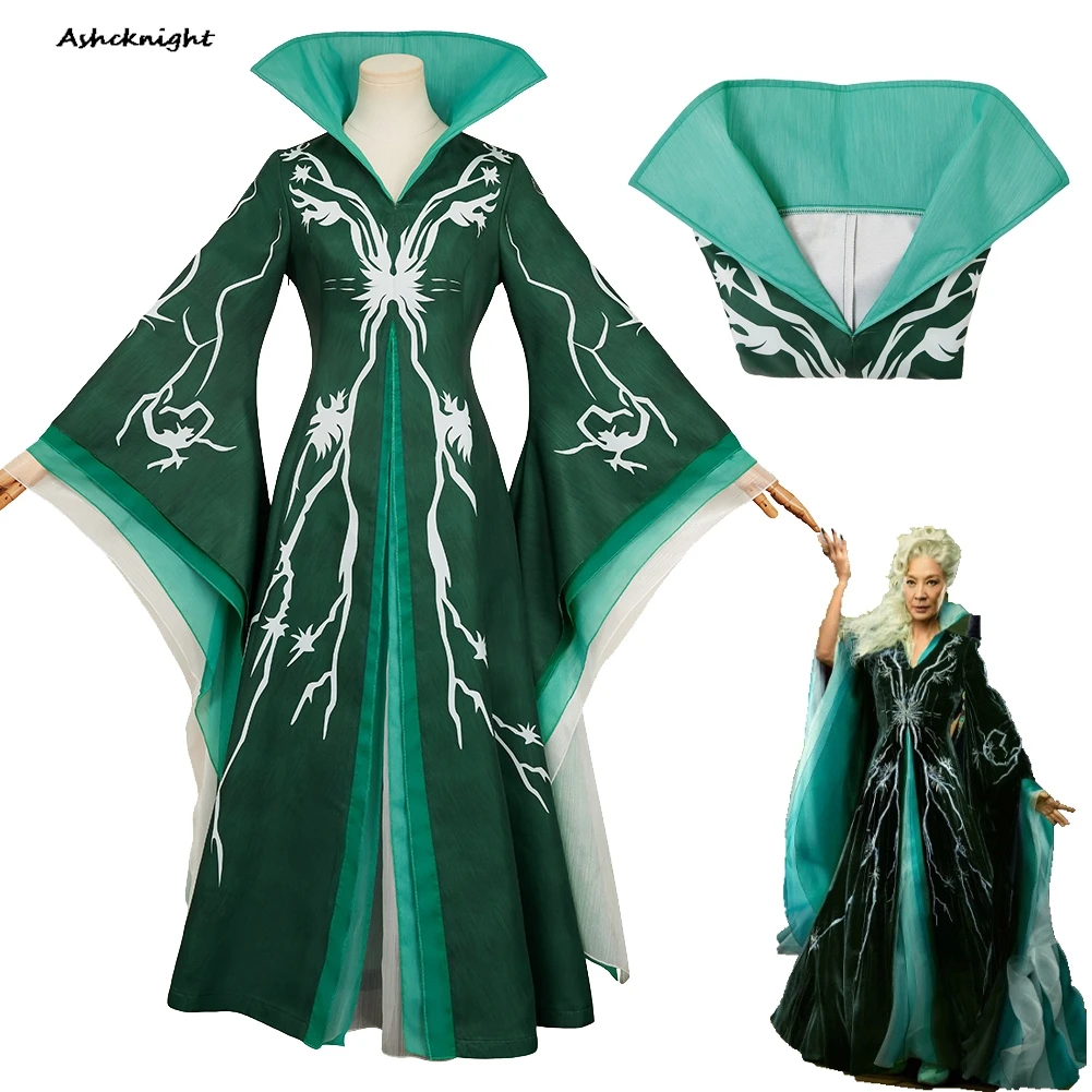 

2025 Movie Wicked Cosplay Madame Morrible Dresses Clothes Women Party Disguise Roleplay Halloween Costume Carnival Outfit Suits