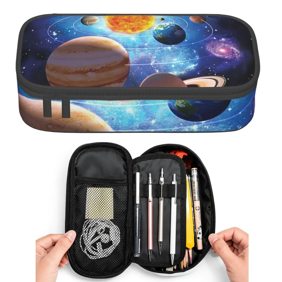 

Solar System Space Planets Universe Pencil Cases for Students Pen Box Pencil Bag Large Storage Pencil Pouch Pen Holder