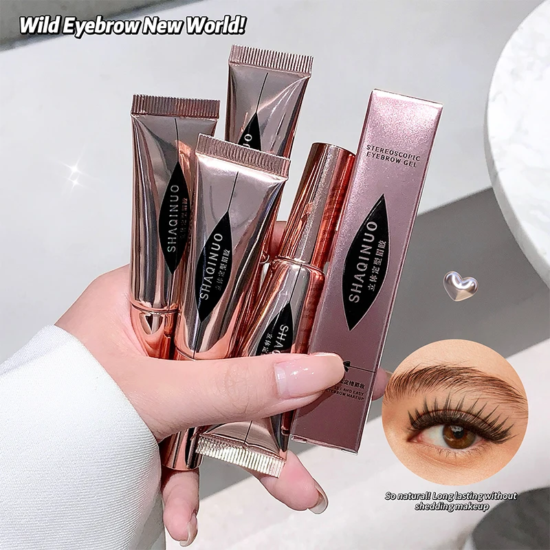 Gel de sobrancelha estereoscópico Gel de sobrancelha Sabonete modelador de sobrancelha selvagem Gel incolor transparente natural
