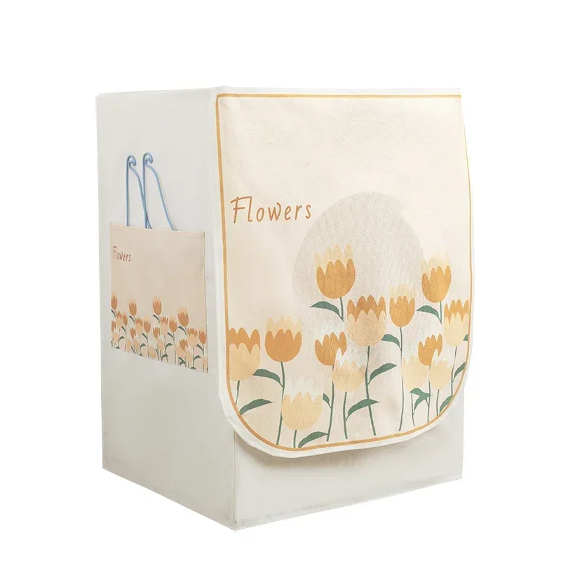 New Arrivals Drum Washing Machine Protector Waterproof Sunscreen Cover Cloth With Thick Cotton And Linen Washing Machine Cover