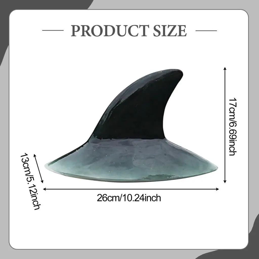 Pool Floating Shark Back Decoy Resin Animal Figurine Goose Duck Control Sculpture for Lake Garden Fish Tank