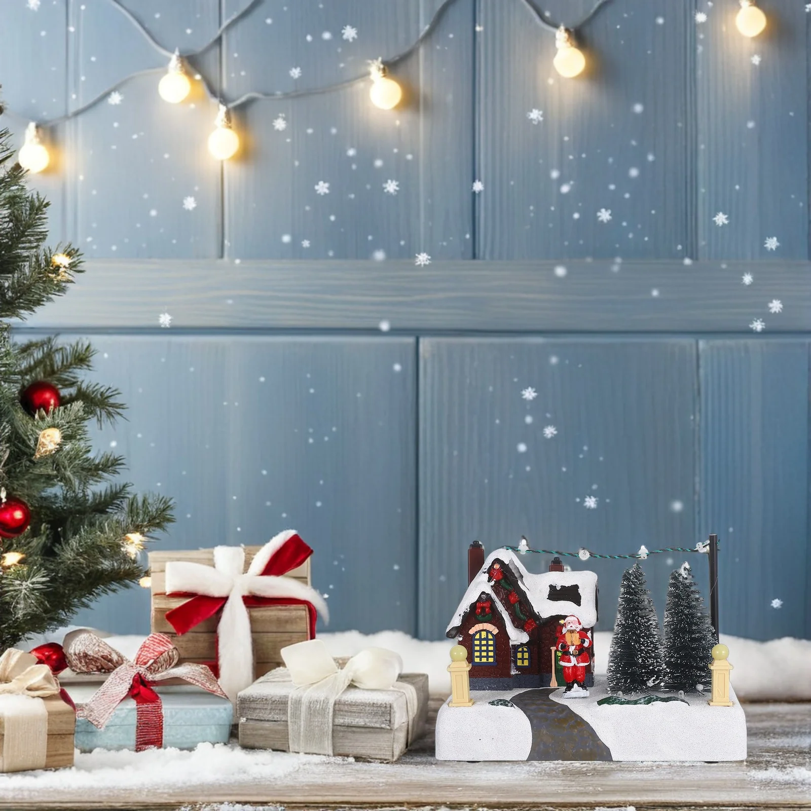 

Christmas Light Up Ornament Mini Luminous House Festival Decorations Party Centerpiece Decorative Ornaments Glowing