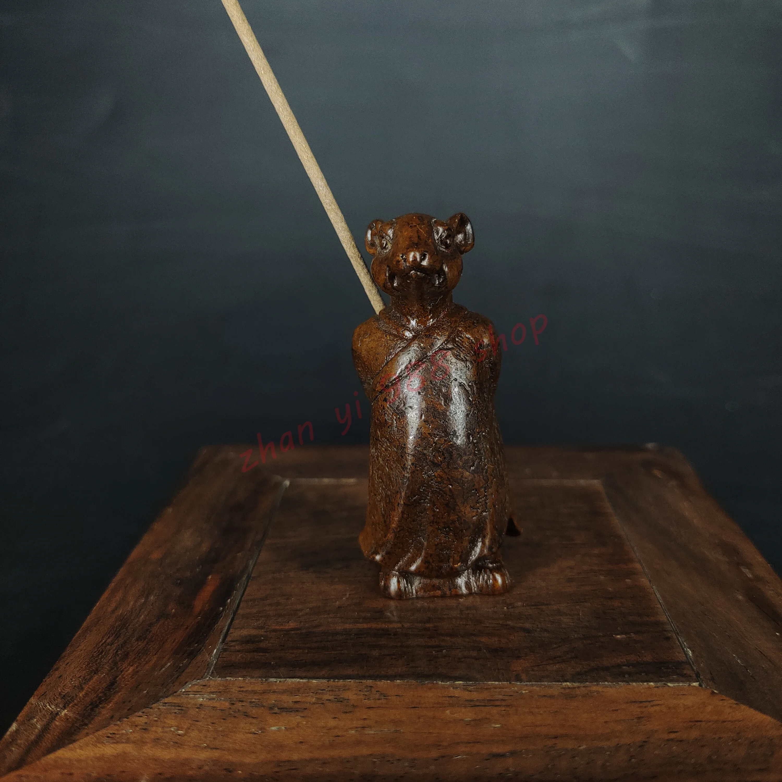 

Pure copper Zodiac rat incense jewelry， Exquisite Zen tabletop ornaments