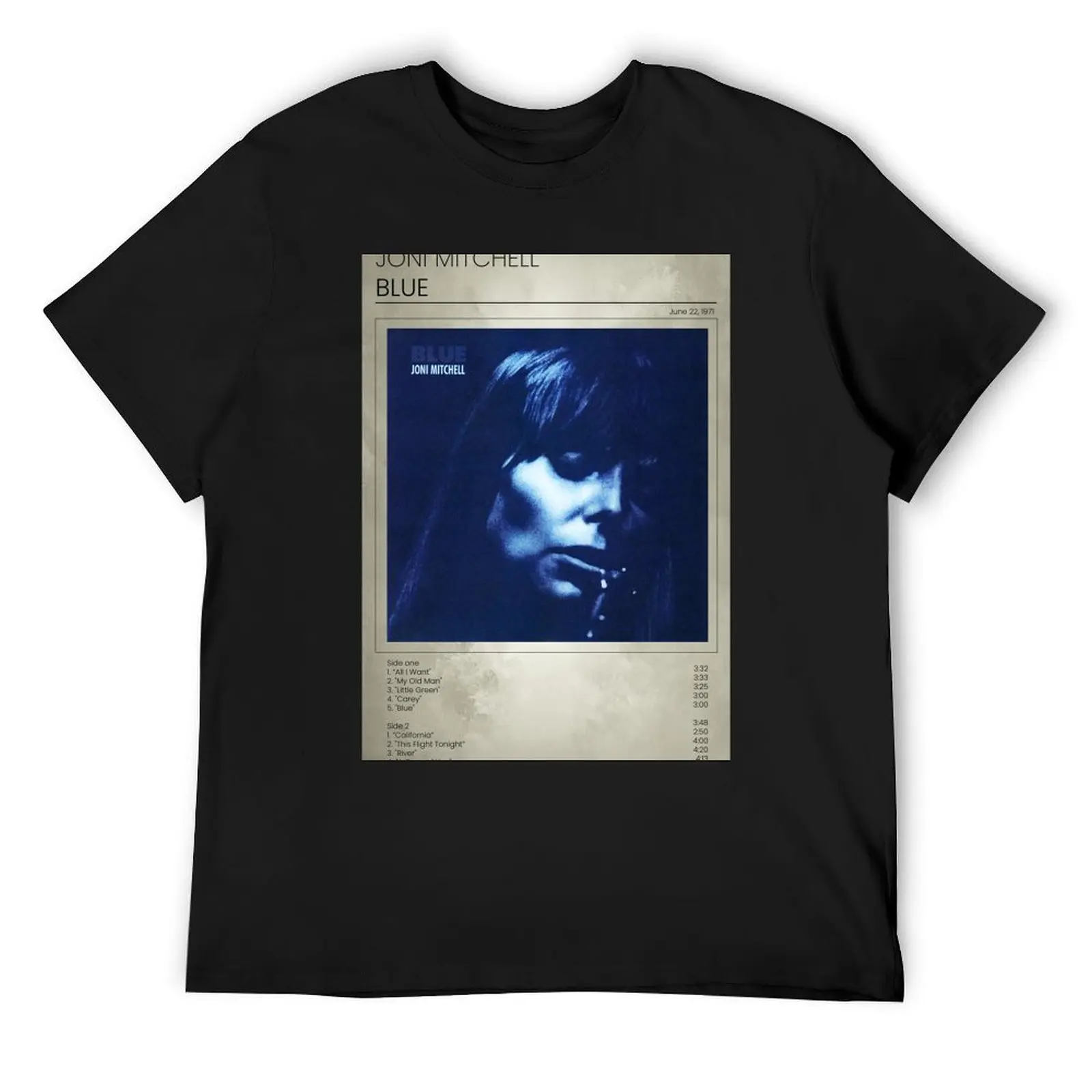 Joni Mitchell Blue T-Shirt new edition anime tshirt Aesthetic clothing men clothes