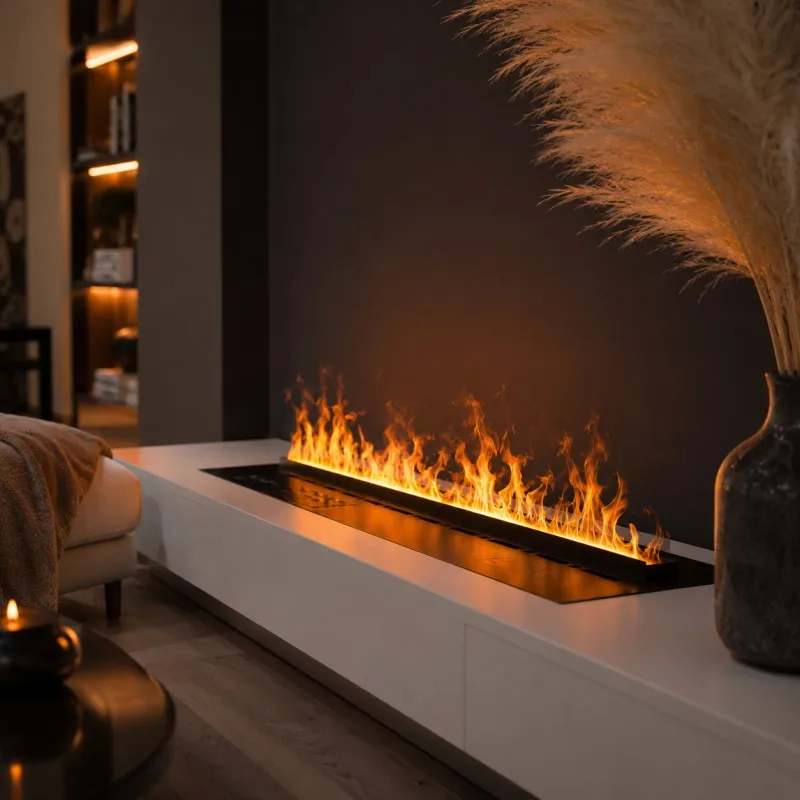 Flameless Electric Fireplace 3D Mist Effect Decorative Wall Insert Decorative 3D Electric Fireplace Water Vapor Flameless