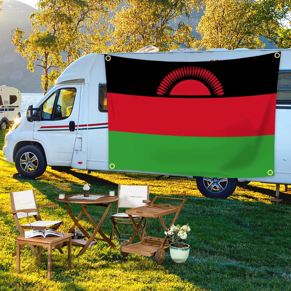 60x90cm 90x150cm Malawi Flag Hanging High Quality Polyester Malawi Banner For Decoration