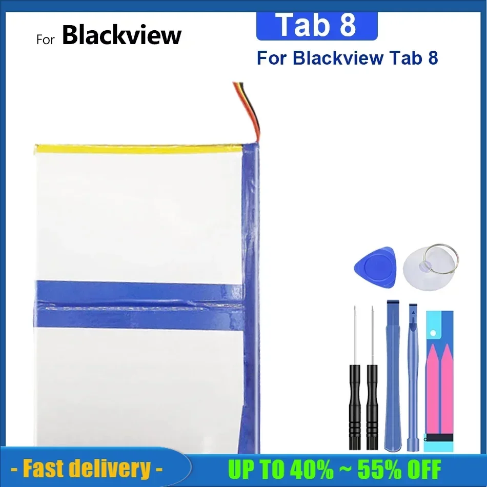 Replacement Battery For Blackview Tab 8 Tab8 Tablet 6580mAh Rechargeable High Capacity Batteries