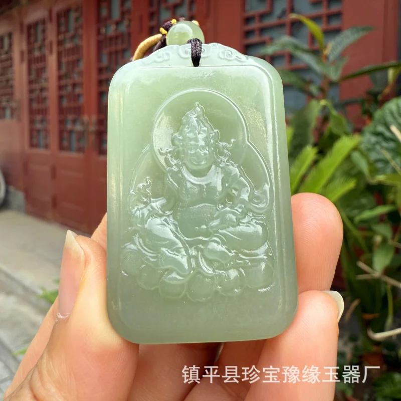

Натуральный нефритовый кулон из хэтяньского нефрита цвета «Желтый Бог Богатства» для мужчин и женщин