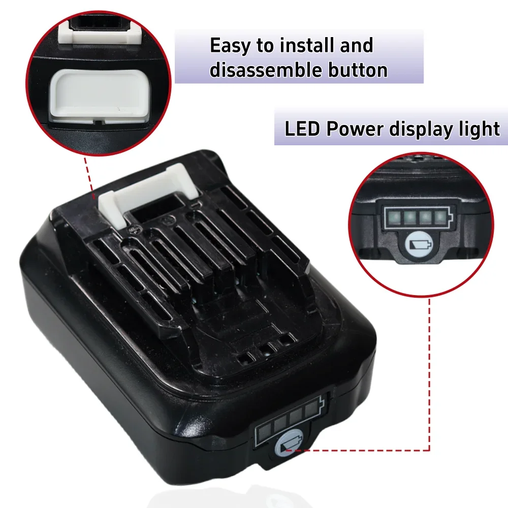 For Makita 10.8V Power Tools Battery 5000mAh Li-ion Rechargeable Battery Replace 1973901 BL1021B BL1041B BL1015B BL1020B BL1040B