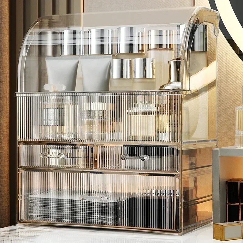 

Acrylic Makeup Organizer Box with Lid Cosmetic Organizer Perfume Display Storage Box Clear Large Capacity Cosmet Box Drawer